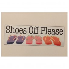 Shoes Off Please Sign Front Door Thongs Welcome Wall Plaque or Hanging Beach     292045926535